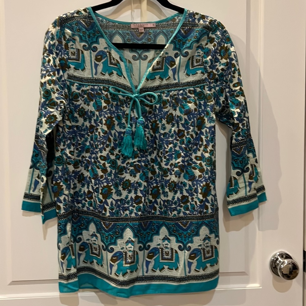 Calypso St Barth Three-quarter sleeve tunic lightweight. Size small